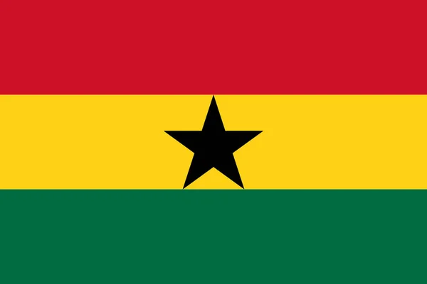 Bandera Ghana Vector Ilustración — Vector de stock