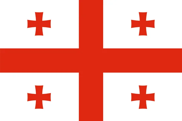 Flaga Gruzji Wektor Ilustracji — Wektor stockowy