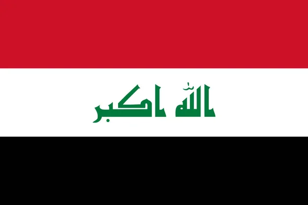 Vlag Van Irak Vector Illustratie — Stockvector