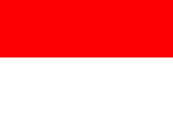 Vlag Van Indonesië Vector Illustratie — Stockvector