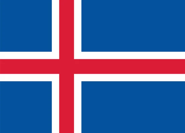 Flagge Von Island Vektor Illustration — Stockvektor
