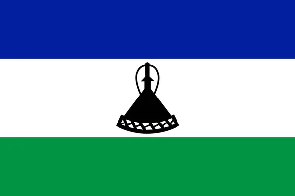 Vlag Van Lesotho Vector Illustratie — Stockvector