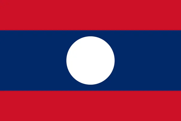 Vlag Van Laos Vector Illustratie — Stockvector