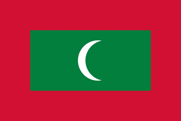 Maldivernas Flagga Vektor Illustration — Stock vektor