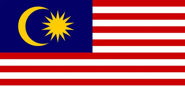 Σημαία Της Μαλαισίας Vector Εικονογράφηση — Διανυσματικό Αρχείο