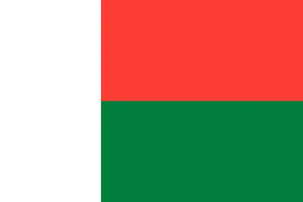Bandeira Ilustração Vetorial Madagáscar — Vetor de Stock