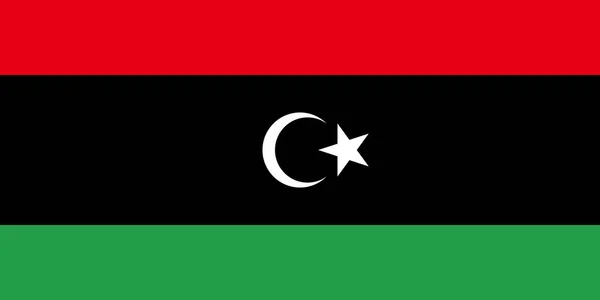 Bandiera Libia Illustrazione Vettoriale — Vettoriale Stock
