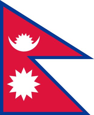 Nepal Vektör illüstrasyonunun bayrağı