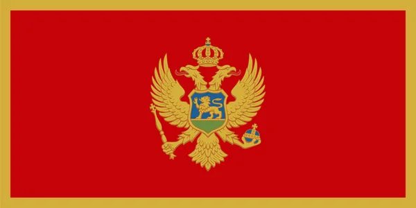 Ilustración Del Vector Bandera Montenegro — Vector de stock