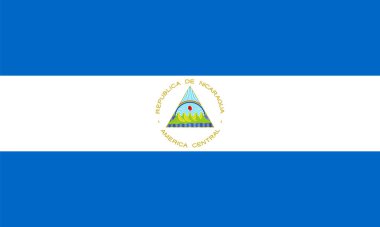 Nikaragua Vektör illüstrasyonunun bayrağı