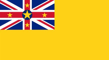 Niue Vektör illüstrasyonunun bayrağı