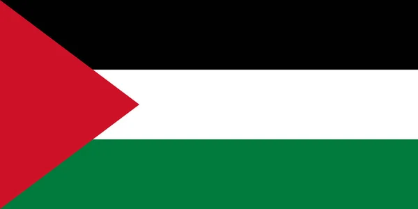 Flagge Von Palästina Vector Illustration — Stockvektor