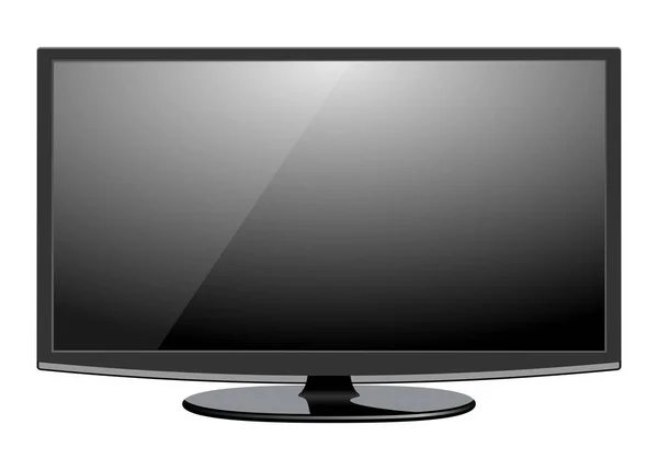 Black Led Television Screen Blank Background — Stock Vector