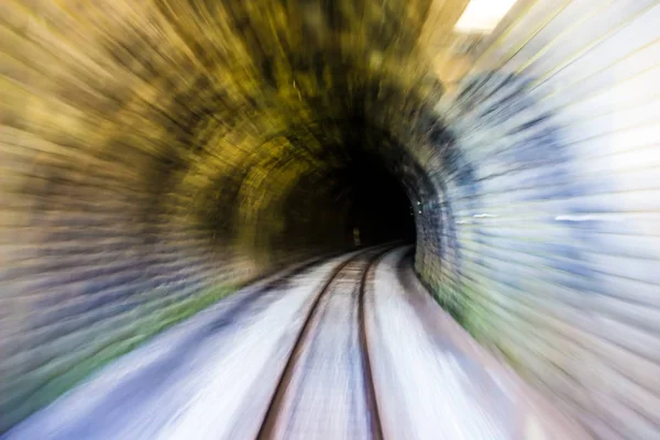 Fundo Embaçado Abstrato Transportando Velocidade Rápida Trem Longo Antiga Ferrovia — Fotografia de Stock