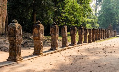 Angkor Wat Odlar Siem Reap, Kamboçya Preah Khan tapınakta giden yol