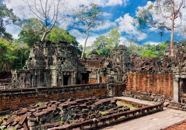 Antiche Rovine Tempio Abbandonato Preah Khan Nella Giungla Del Complesso — Foto Stock