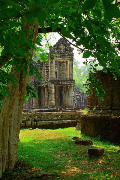 Antiche Rovine Tempio Abbandonato Preah Khan Nella Giungla Del Complesso — Foto Stock