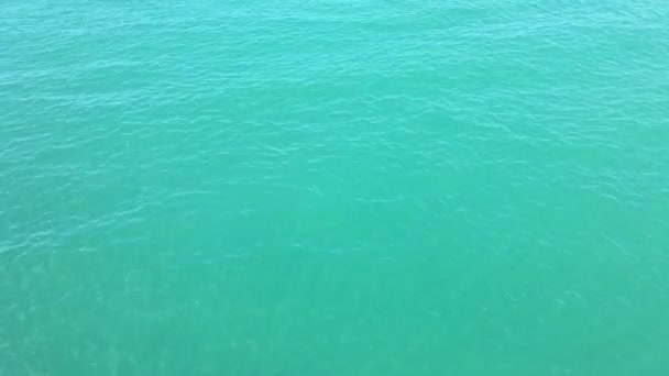抽象的な背景テクスチャの海の水 海の水面に紺碧の波 自然の背景 海面に波紋 — ストック動画