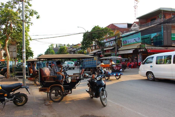 Siem Reap Kambodja Mart 2018 Gatuscen Staden Siem Reap Tuk — Stockfoto