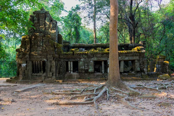 Tempio Prohm Presso Complesso Angkor Wat Siem Reap Cambogia Antica — Foto Stock