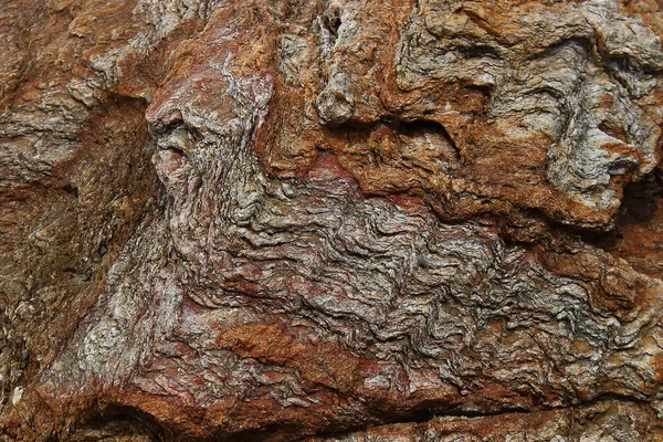 Faliste Tekstury Lub Tle Naturalny Brązowy Powierzchni Kamienia Szarym Wzorem — Zdjęcie stockowe