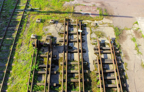 放棄された鉄道トラック — ストック写真