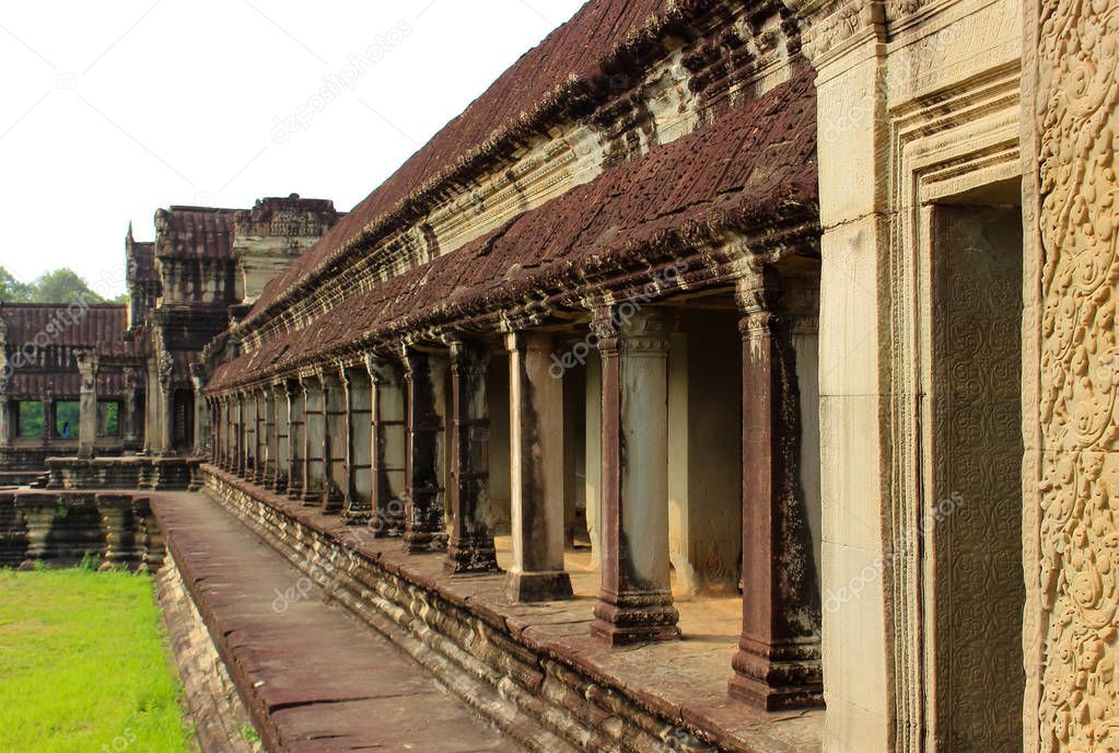 Corridor of Angkor Wat Temple, Cambodia
