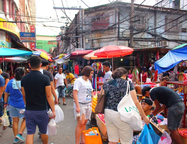 마닐라 차이나타운의 길거리 시장에서의 실제 생활 — 스톡 사진