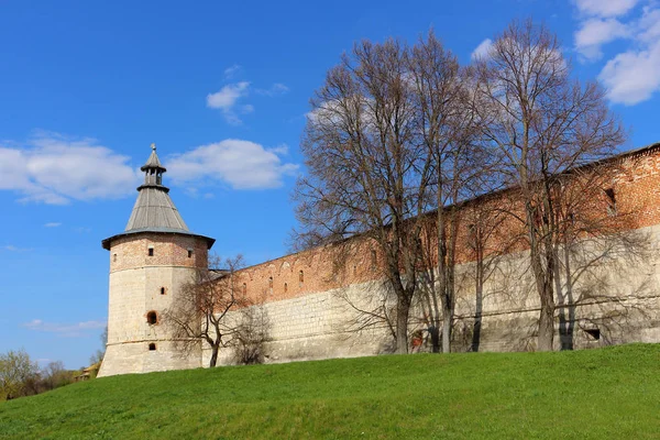 Wieża narożna Działka w starożytnym Kremla Zarajsk — Zdjęcie stockowe