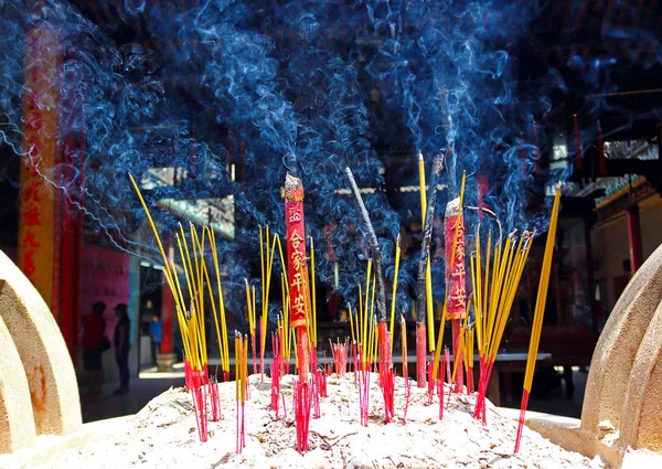 Smoky incense sticks at Thien Hau Temple Stock Image