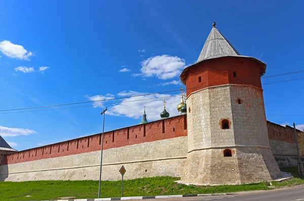 Torre Canto Taberna Parede Kremlin Zaraysk Cidade Património Cultural Idade — Fotografia de Stock