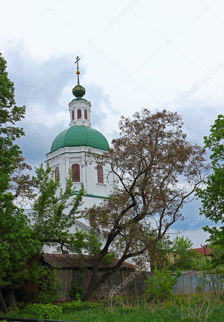 Old dome of the Trinity Church in the town of Zaraysk. Monument of architecture of the XVIII-XIX centuries