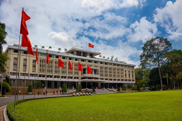 Chi Minh City Wietnam Marca 2019 Widok Pałac Zjednoczenia Lub — Zdjęcie stockowe