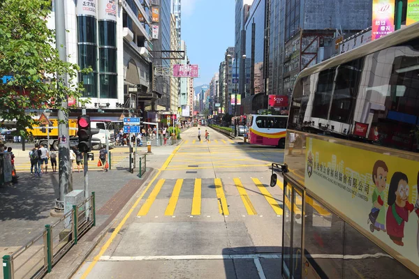 Hong Kong China Octubre 2018 Vida Urbana Tráfico Las Calles — Foto de Stock