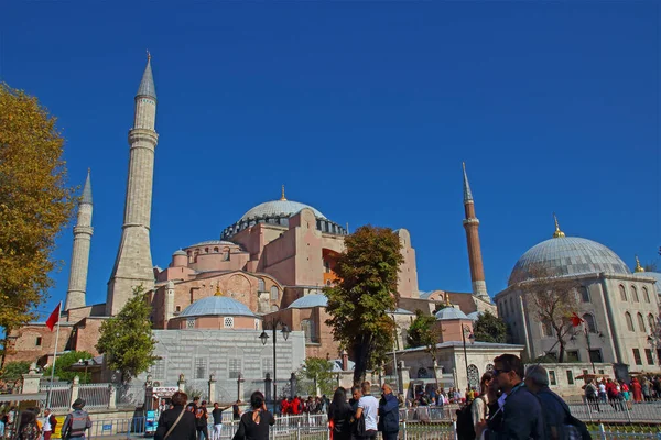 Stambuł Turcja Października 2019 Hagia Sophia Czyli Wielki Meczet Ayasofya — Zdjęcie stockowe