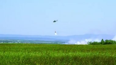 Rusya, Anapa - 18 Ağustos 2018. Yangın söndürme kurtarma uçağı.