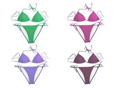 Beyaz arka planda izole edilmiş çizgili mayo