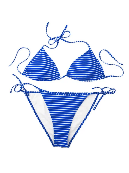 Striped Swimsuit Isolated White Background — Stock Photo, Image