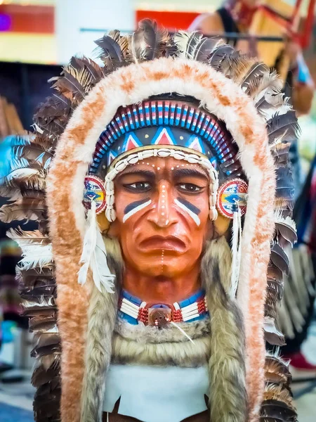 Anapa Rusia Agosto 2018 Máscara Retrato Indio Nativo Americano Que — Foto de Stock