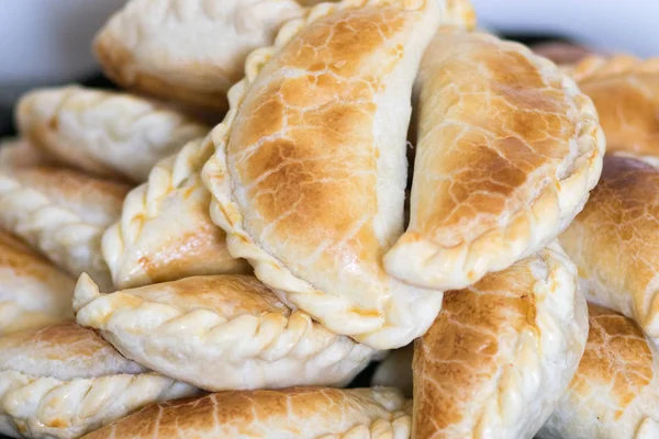 Vista Cerca Las Típicas Empanadas Españolas — Foto de Stock