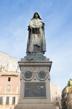  Giordano bruno heykel campo dei fiori Meydanı, Roma, İtalya