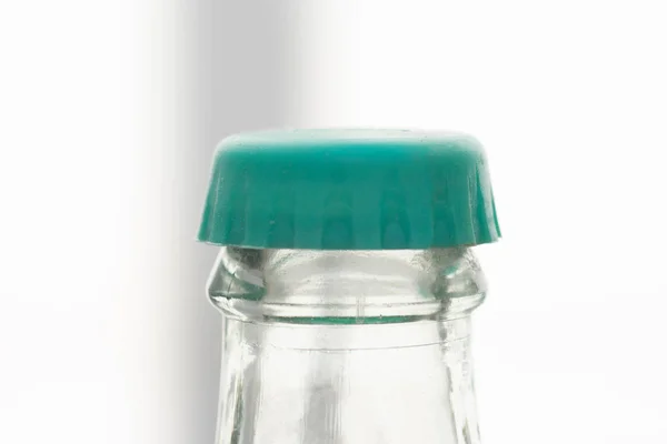 Butelka Szklana Korkiem Tworzywa Sztucznego — Zdjęcie stockowe