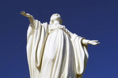 Virgin Mary statue on Cerro San Cristobal, Santiago, Chile clipart