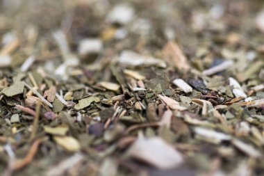 Kuru yerba dostum yaprakları, geleneksel Arjantin bardak