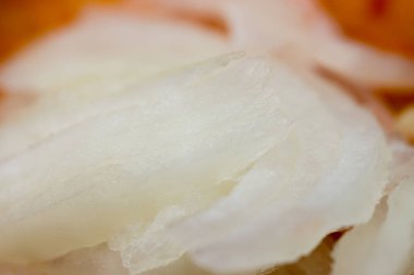 Beyaz soğan dilimleri detay