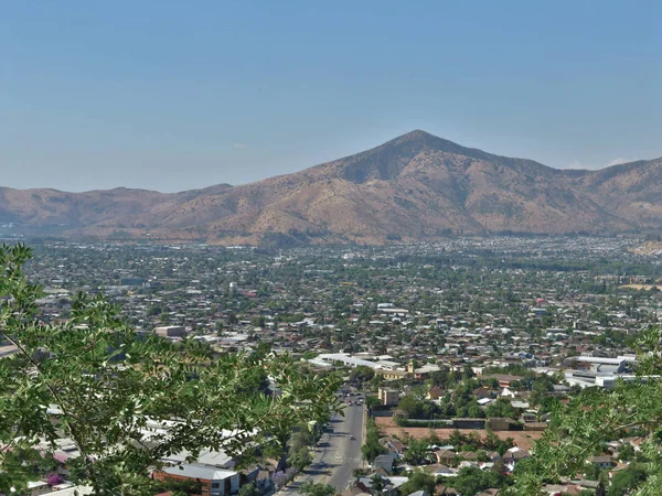 Santiago de Chile, Chile, görünümü San Cristobal Hill valley