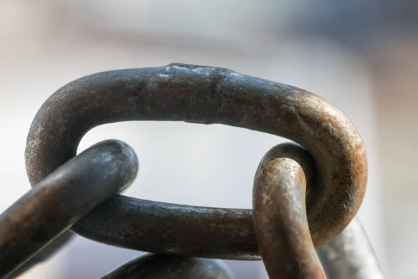 錆の鉄の鎖のクローズ アップ — ストック写真