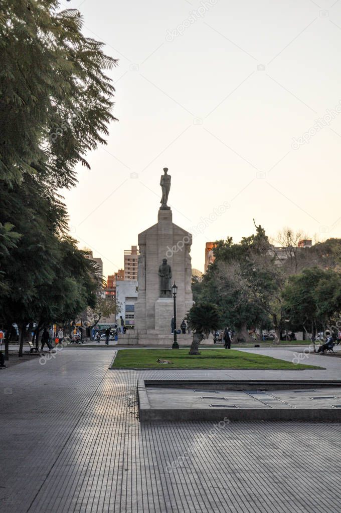 Main square of  Bahia Blanca, Buenos Aires, Argentina 