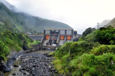 Hydroelectric plant in Banos de Agua Santa, Ecuador clipart