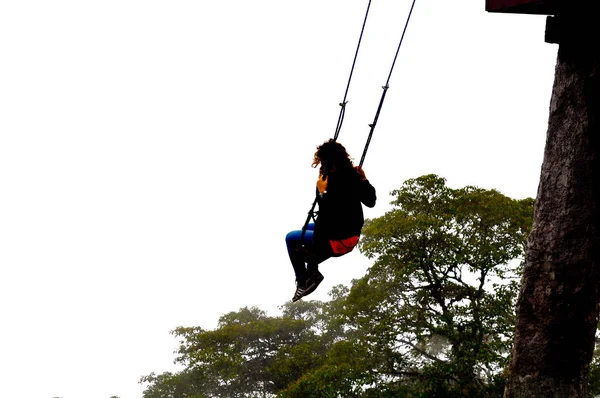 Swing Banos Agua Santa Ecuador — стокове фото